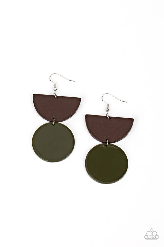 Beach Bistro - Green Paparazzi Earring