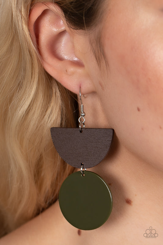 Beach Bistro - Green Paparazzi Earring