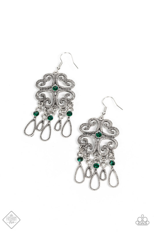 Majestic Makeover - Green Paparazzi Earrings