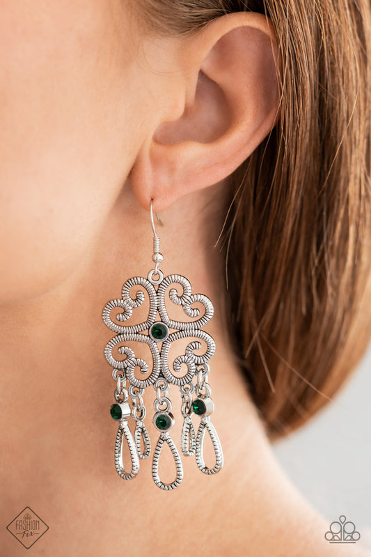 Majestic Makeover - Green Paparazzi Earrings