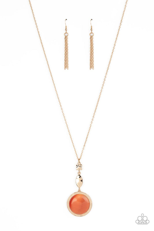 Magic Carpet Cruise - Orange Paparazzi Necklace