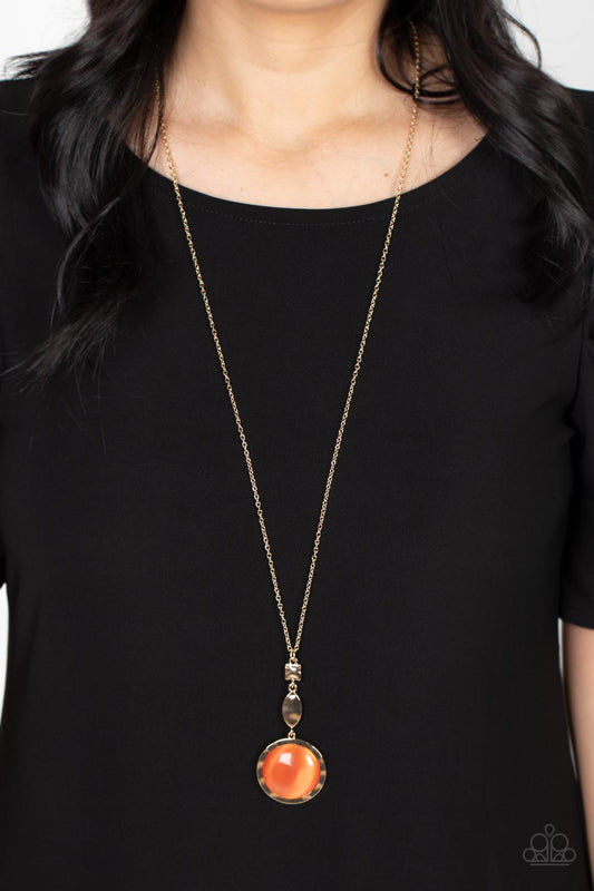 Magic Carpet Cruise - Orange Paparazzi Necklace