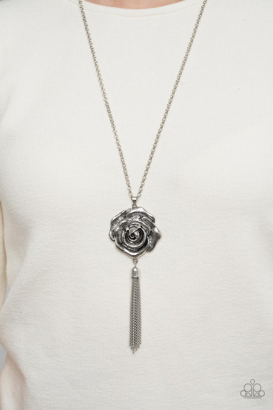Rosy Redux - Silver Paparazzi Necklace