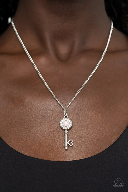 Prized Key Player - Pink Paparazzi Necklace