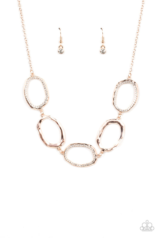 Gritty Go-Getter - Rose Gold Paparazzi Necklace