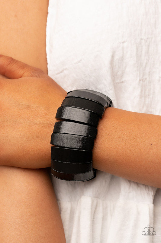 Boardwalk Bonanza - Black Paparazzi Bracelet