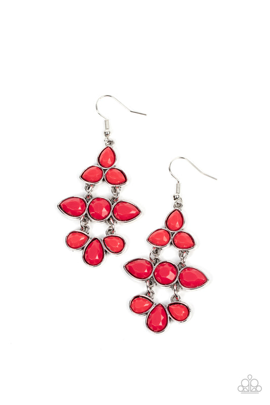 Bay Breezin - Red  Paparazzi Earrings