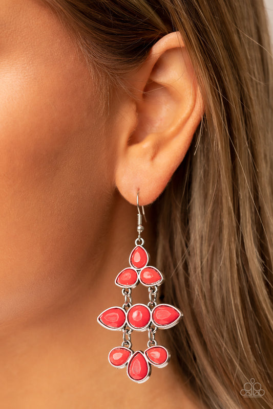 Bay Breezin - Red  Paparazzi Earrings