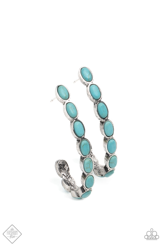 Kick Up a SANDSTORM - Blue Paparazzi Earrings