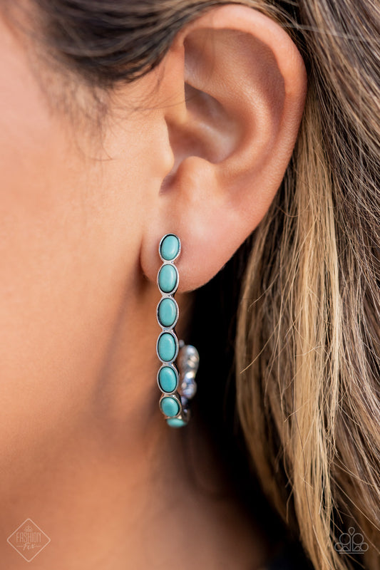 Kick Up a SANDSTORM - Blue Paparazzi Earrings