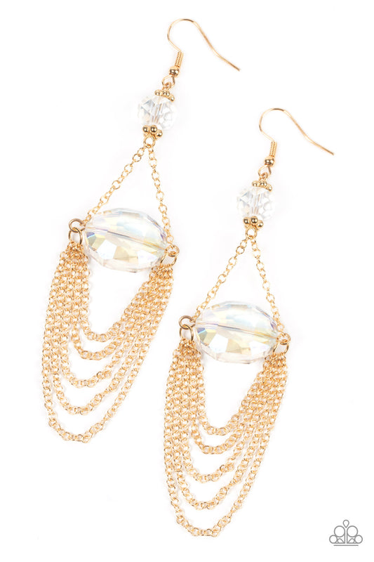 Ethereally Extravagant - Gold  Paparazzi Earrings