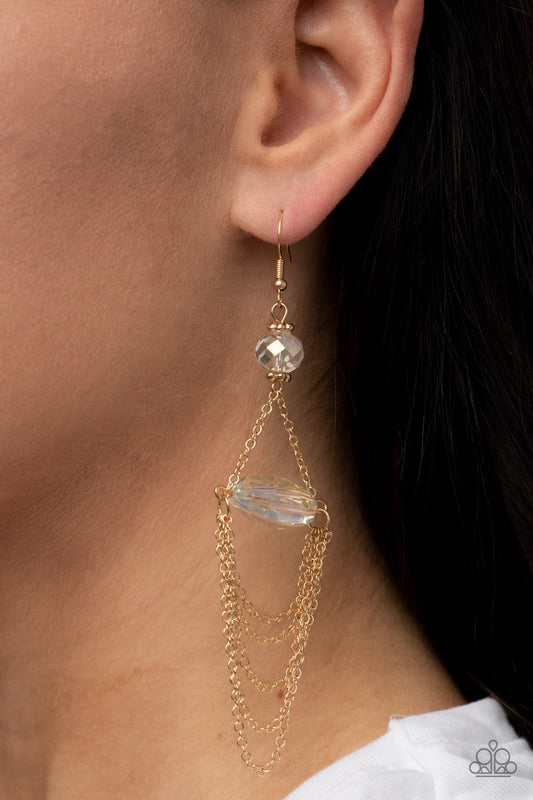 Ethereally Extravagant - Gold  Paparazzi Earrings