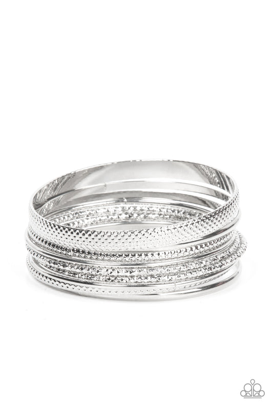 Circlet Circus - Silver Paparazzi Bracelet