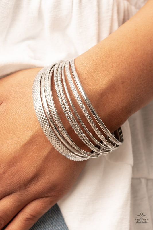 Circlet Circus - Silver Paparazzi Bracelet