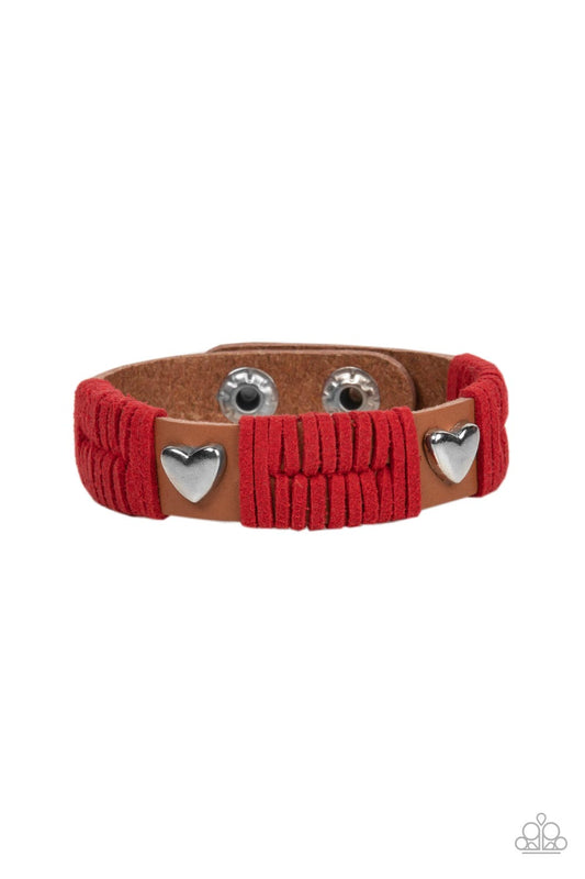 Lusting for Wanderlust - Red Paparazzi Bracelet