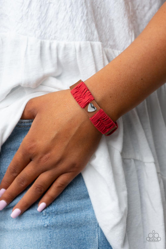 Lusting for Wanderlust - Red Paparazzi Bracelet