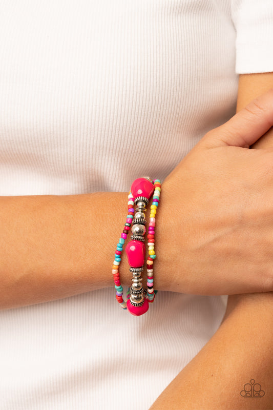 Confidently Crafty - Pink Paparazzi Bracelet