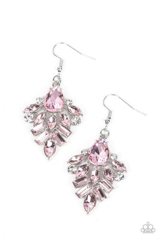 Stellar-escent Elegance - Pink Paparazzi Earrings