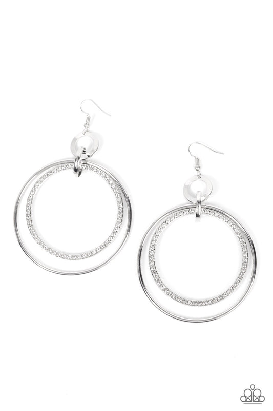 Haute Hysteria - White Paparazzi Earrings