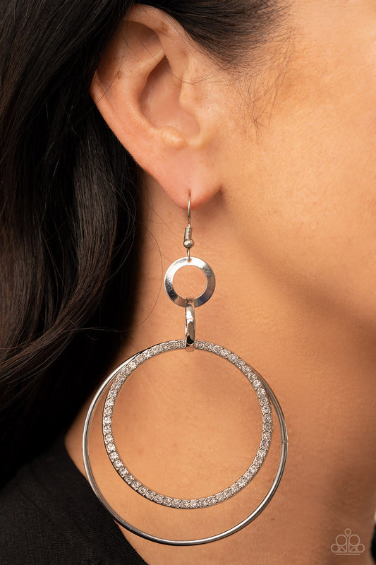 Haute Hysteria - White Paparazzi Earrings