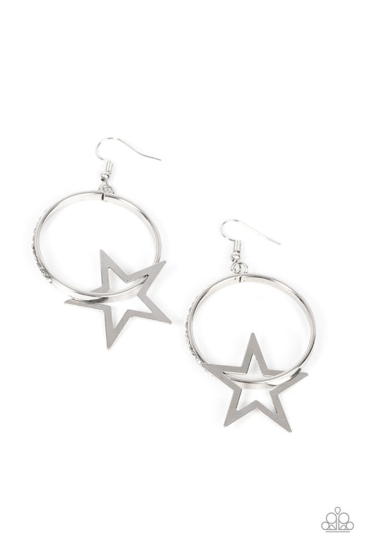 Superstar Showcase - White Paparazzi Earrings