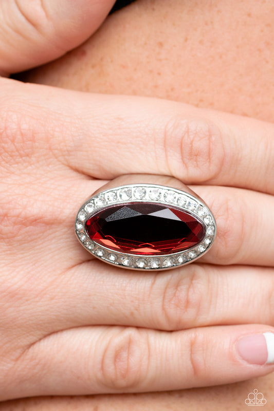 Believe in Bling - Red Paparazzi Ring
