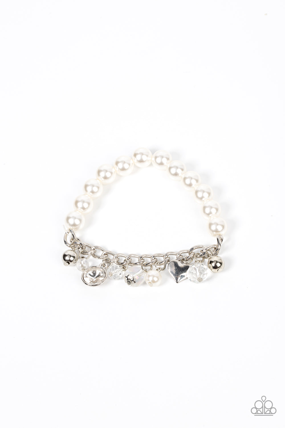 Adorningly Admirable - White Pearl Paparazzi Bracelet