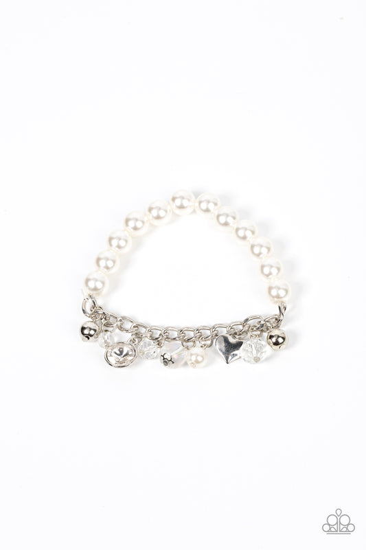 Adorningly Admirable - White Pearl Paparazzi Bracelet