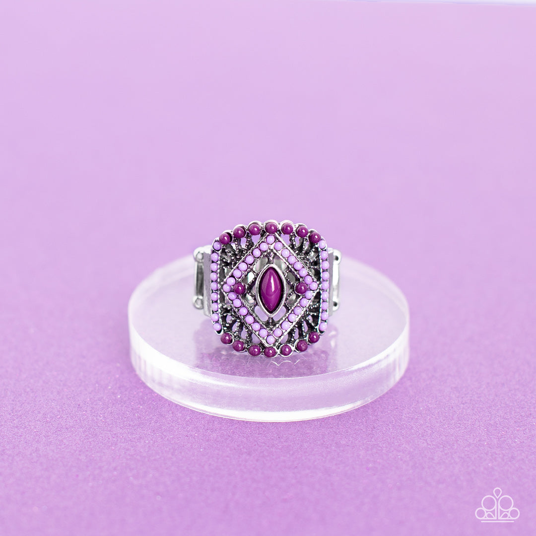 Amplified Aztec - Purple Paparazzi Ring