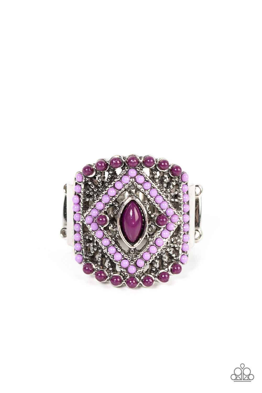 Amplified Aztec - Purple Paparazzi Ring