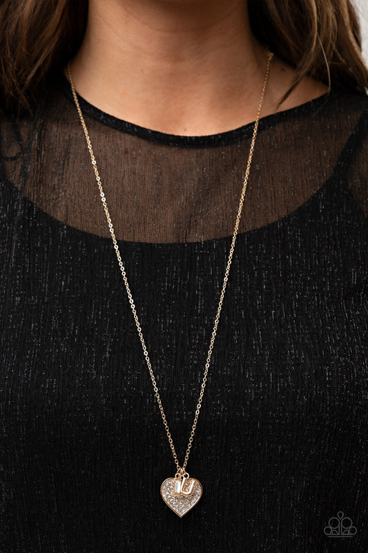 Letters of Love - Gold Paparazzi Necklace