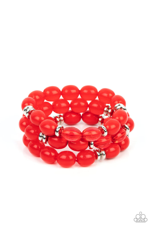 Coastal Coastin - Red Paparazzi  Bracelet