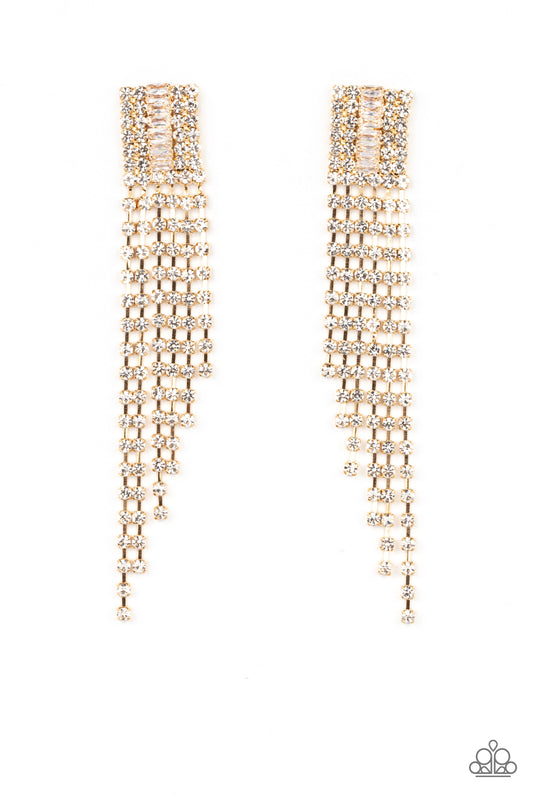 A-Lister Affirmations - Gold Paparazzi Earrings