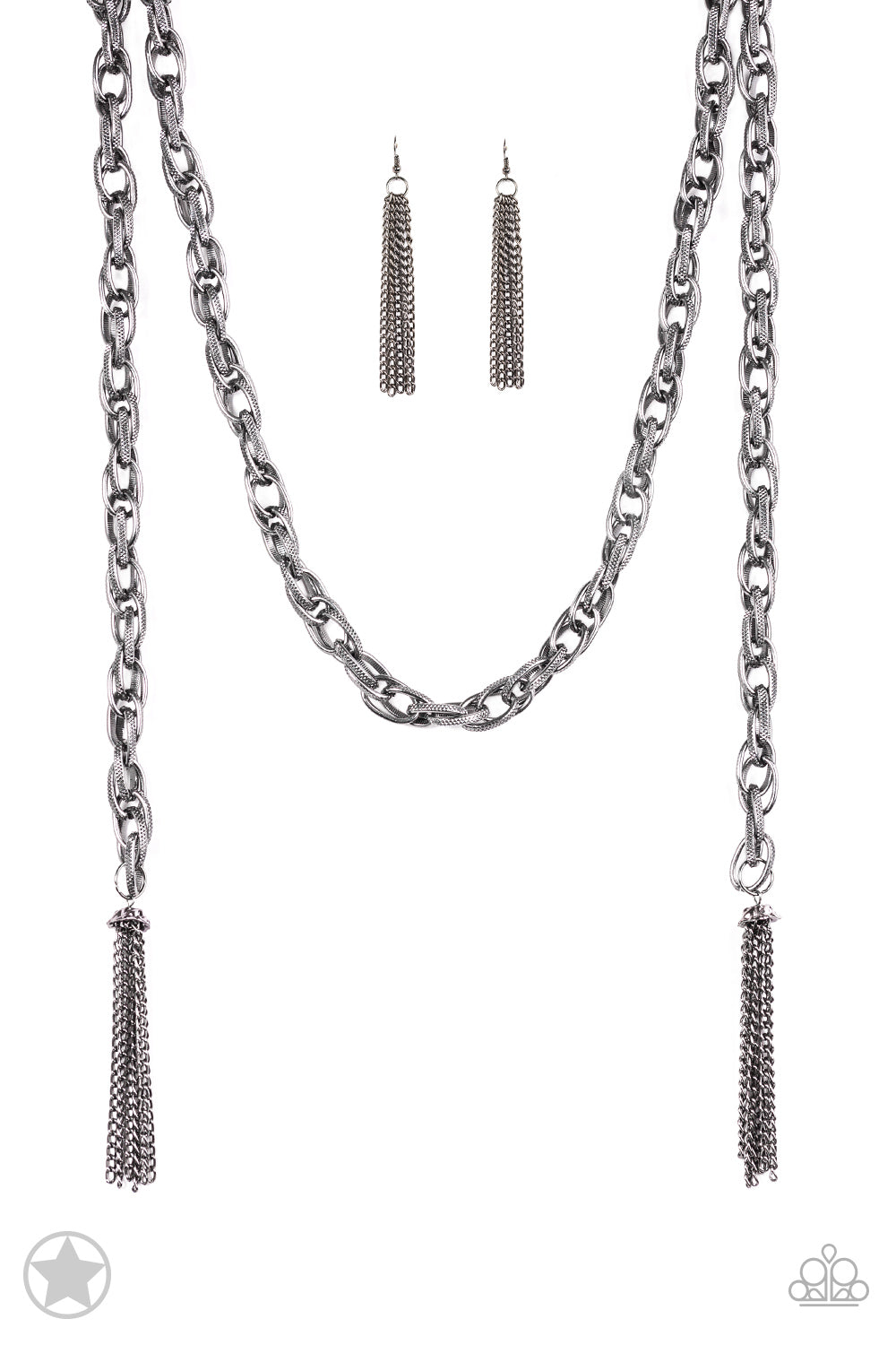 Paparazzi  SCARFed for Attention - Gunmetal Blockbuster Necklace