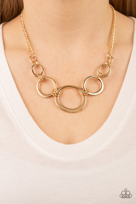 Short Circuit - Gold Paparazzi Necklace