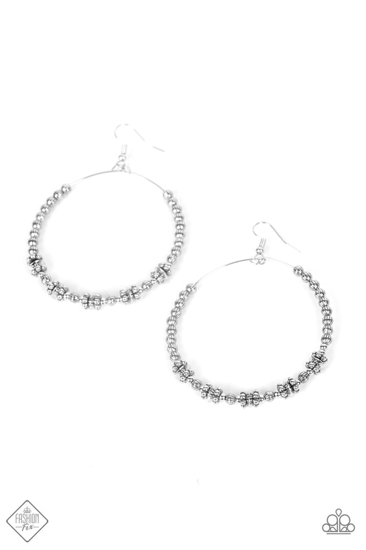 Simple Synchrony - Silver Paparazzi Earrings