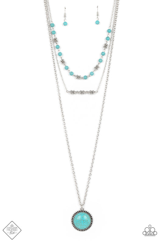 Sahara Symphony - Blue Paparazzi Necklace
