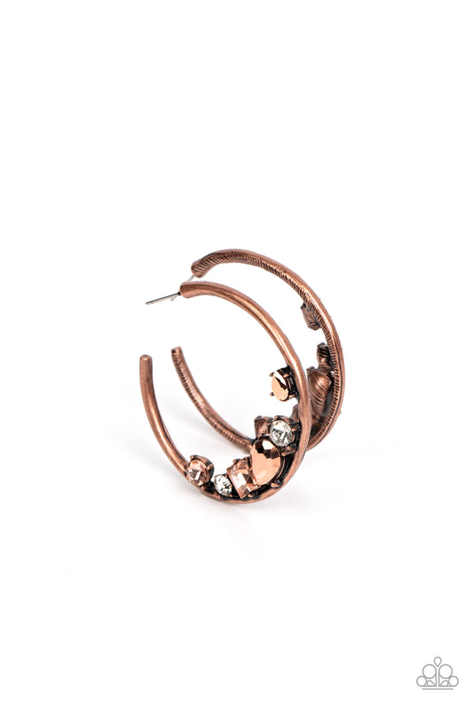 Attractive Allure - Copper Paparazzi Earrings