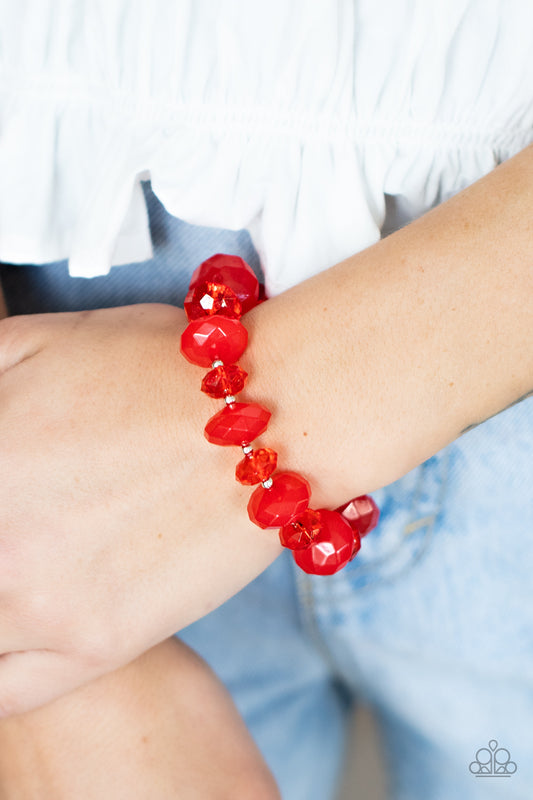 Keep GLOWING Forward - Red  Paparazzi Bracelets