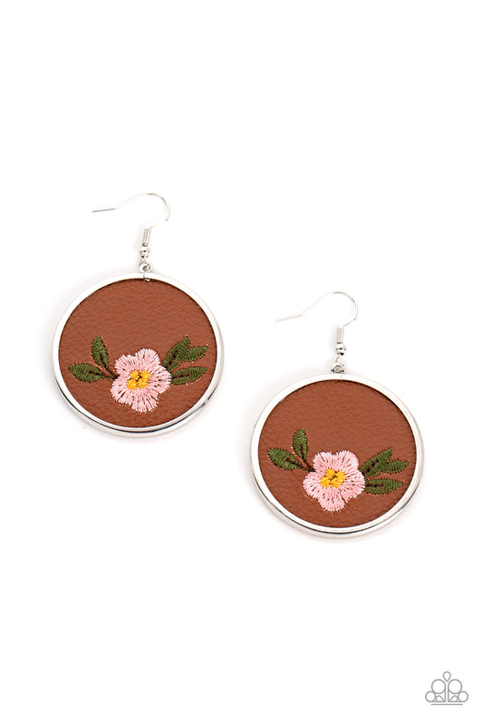 Prairie Patchwork - Pink Paparazzi Earrings