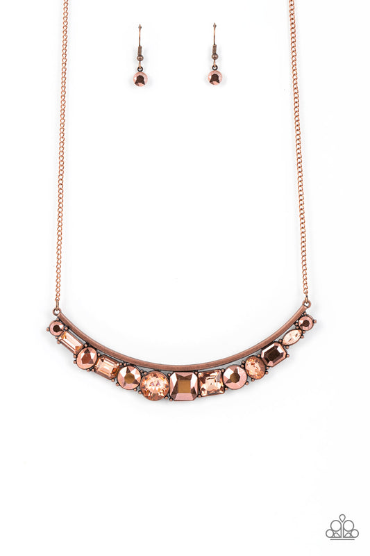 The Only SMOKE-SHOW in Town - Copper Paparazzi Necklace