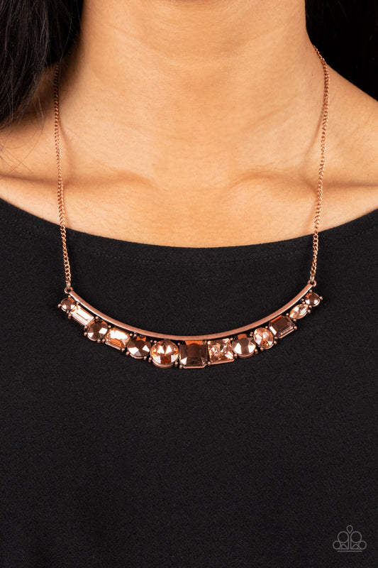 The Only SMOKE-SHOW in Town - Copper Paparazzi Necklace
