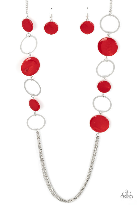Beach Hub - Red  Paparazzi Necklace