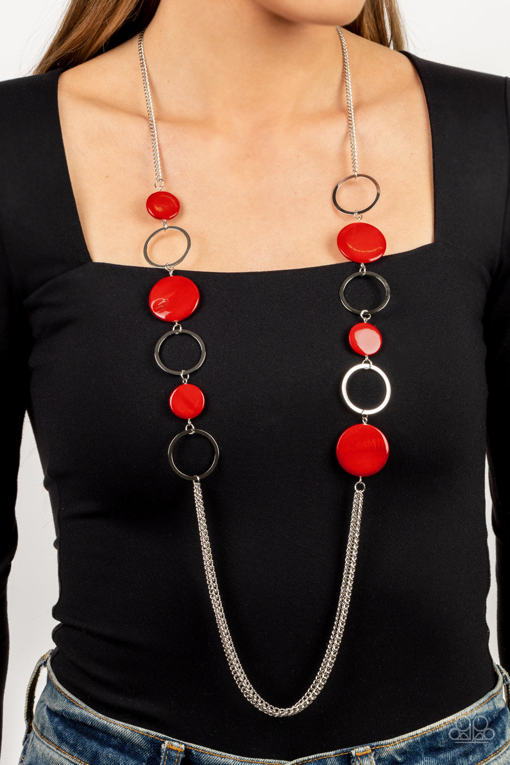 Beach Hub - Red  Paparazzi Necklace