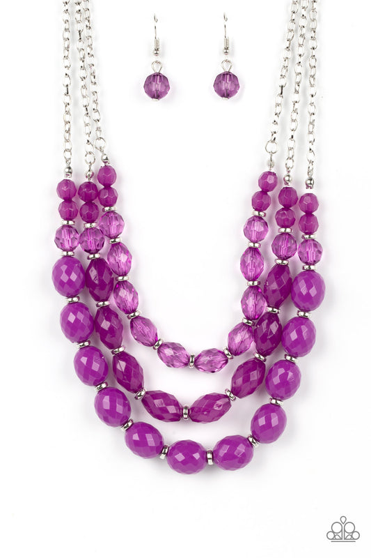 Tropical Hideaway - Purple Paparazzi Necklace