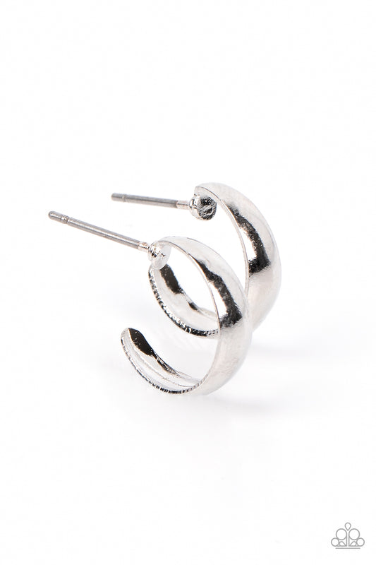 Mini Magic - Silver Paparazzi Earrings