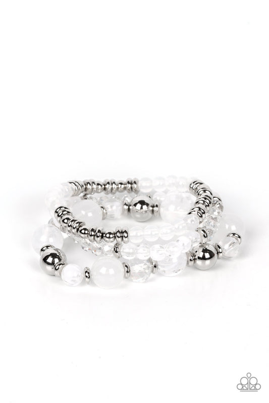 Shoreside Stroll - White Paparazzi Bracelet