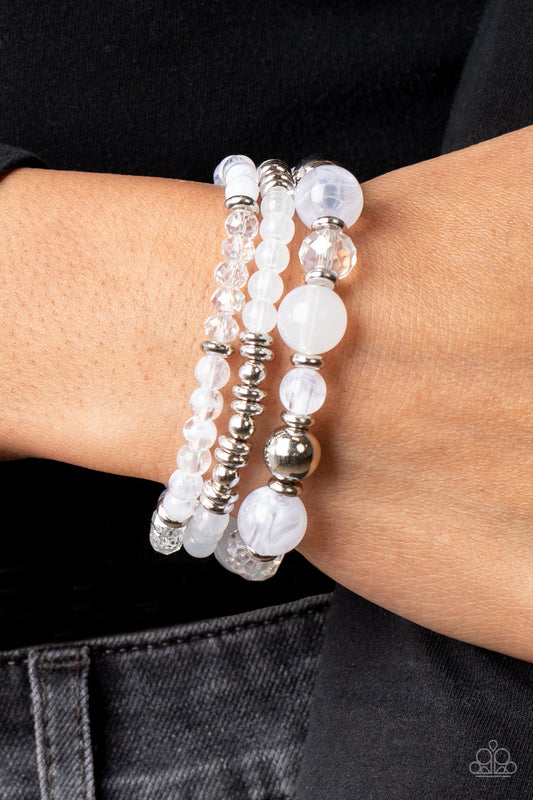 Shoreside Stroll - White Paparazzi Bracelet