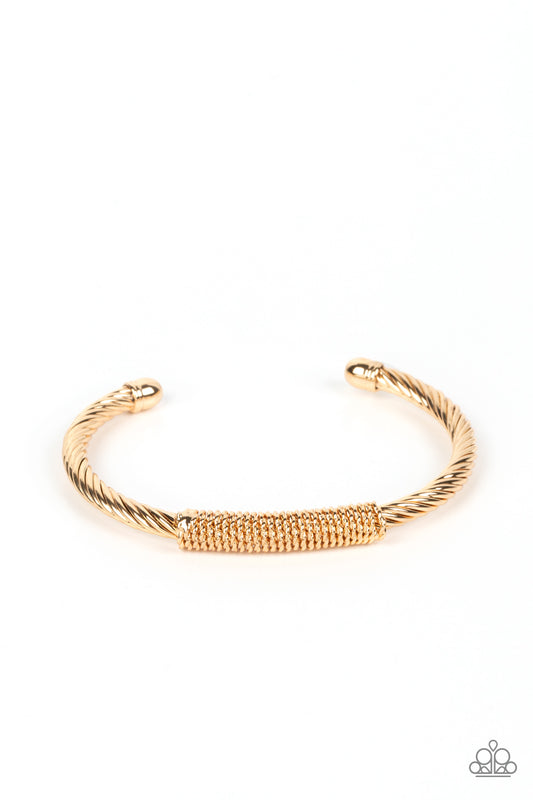 CABLE-Minded - Gold Paparazzi Bracelets