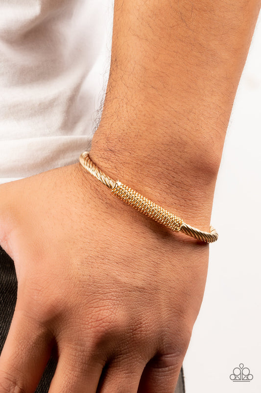 CABLE-Minded - Gold Paparazzi Bracelets